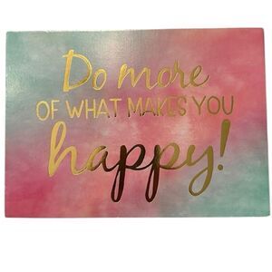 NWT “Do more of what makes you happy” wooden plaque by Fiddlestix